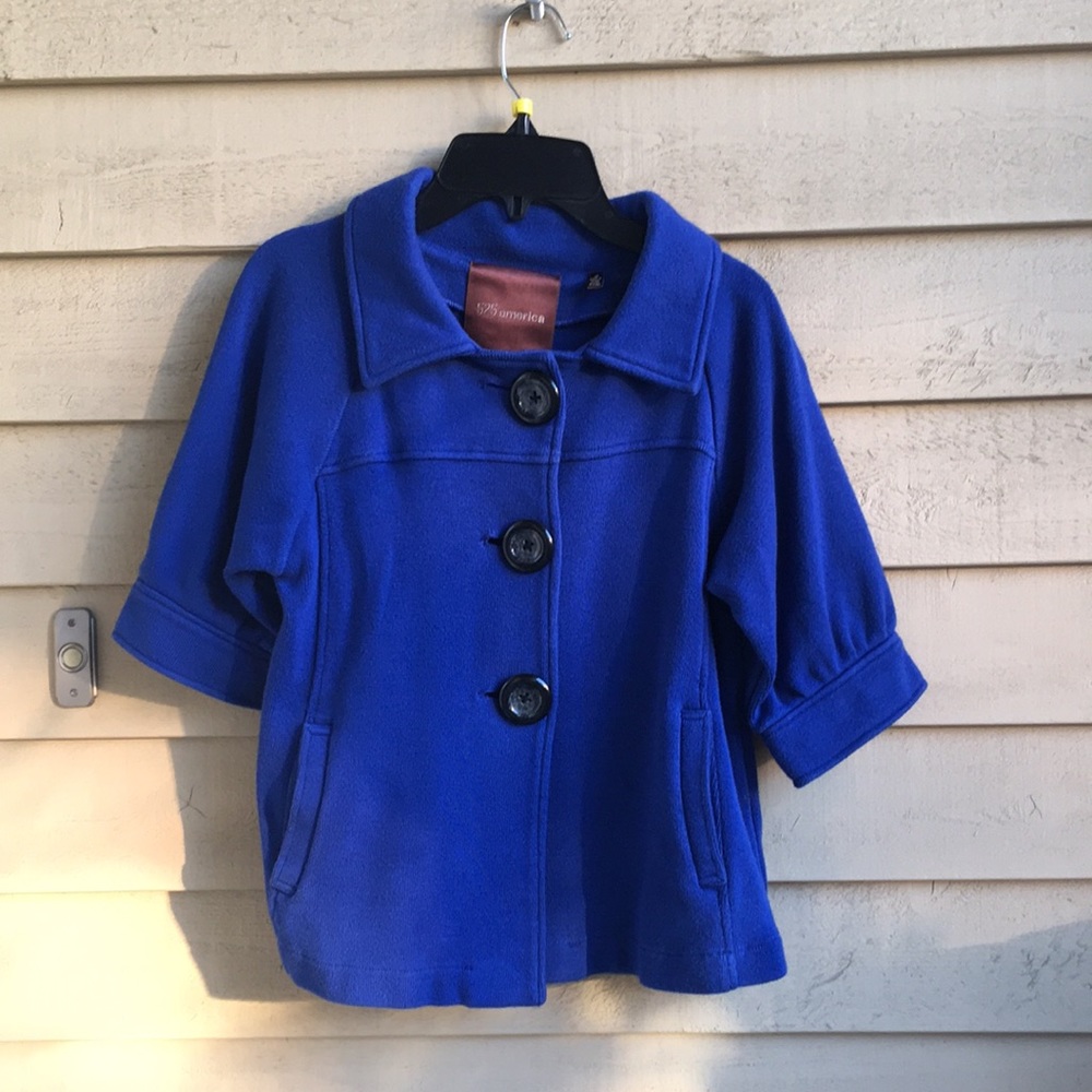 Stylish blue jersey jacket
